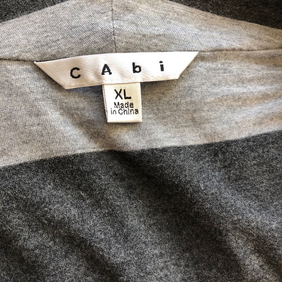 CAbi Gray Striped Cowl Neck Sleeveless Soft Tank - Picture 9 of 9